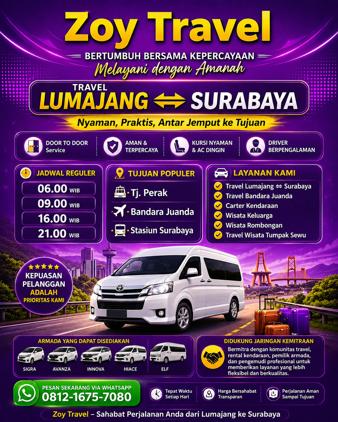 Travel Lumajang Surabaya Zoy Travel tentang kami