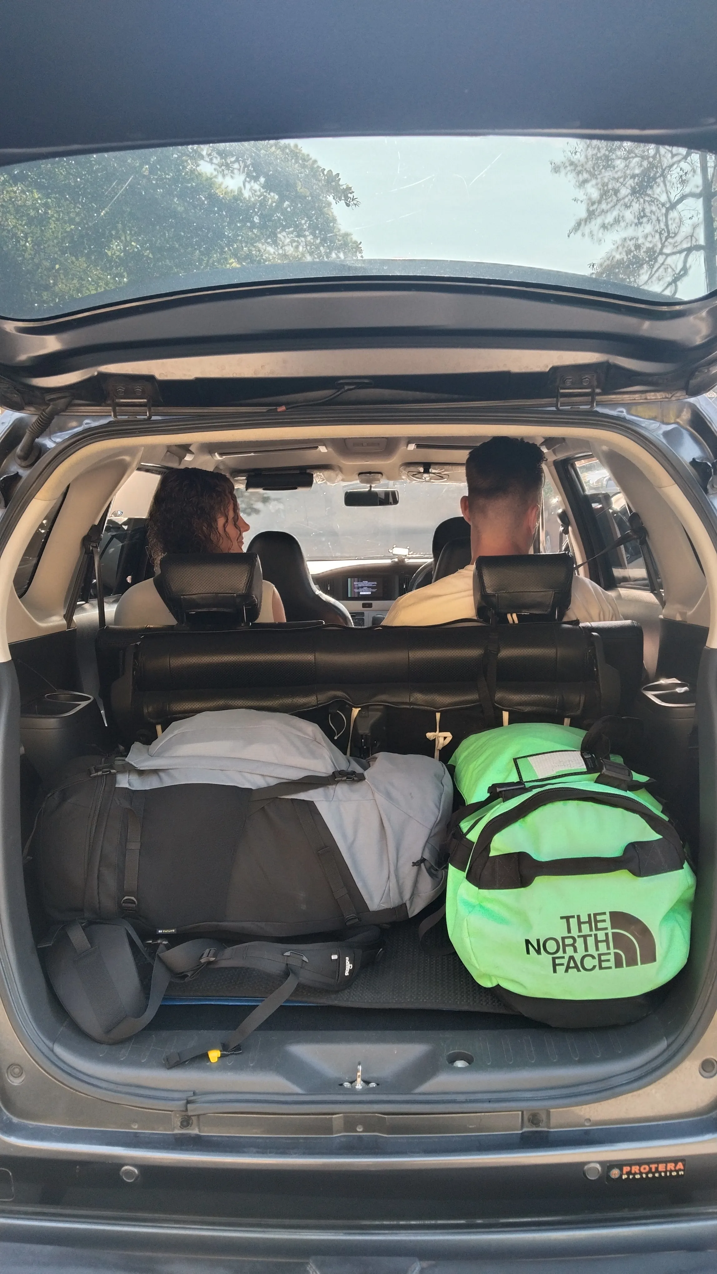 Dutch travelers ready for their private transfer from Artha Cottage Pronojiwo to Juanda International Airport