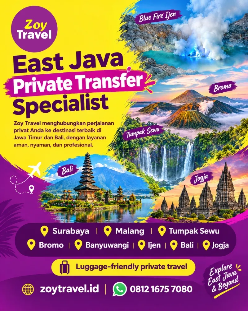 East Java Private Transfer, private transport, private driver, taxi